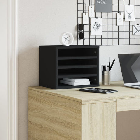 Vidaxx organiseur de bureau 36x26x29,5 cm bois traité noir