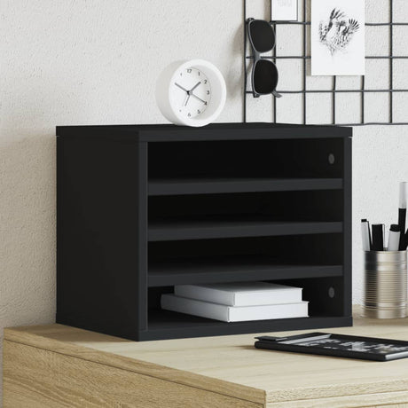 Vidaxx organiseur de bureau 36x26x29,5 cm bois traité noir