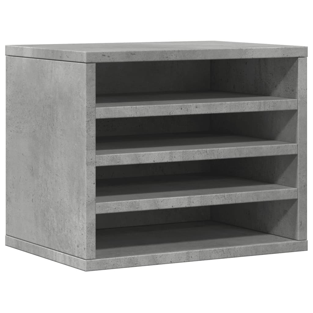 Vidaxx organisateur de bureau 36x26x29,5 cm bois d'ingénierie gris béton