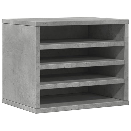 Vidaxx organisateur de bureau 36x26x29,5 cm bois d'ingénierie gris béton