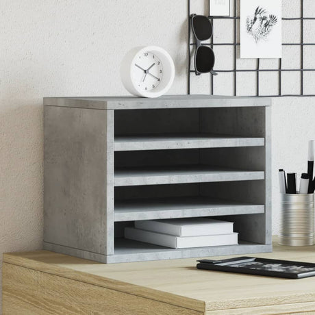 Vidaxx organisateur de bureau 36x26x29,5 cm bois d'ingénierie gris béton