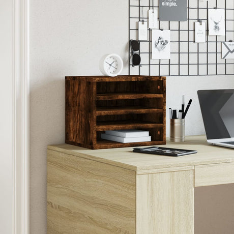 Vidaxx organisateur de bureau 36x26x29,5 cm bois traité, couleur chêne fumé