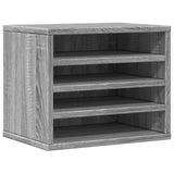 Vidaxxl organisateur de bureau 36x26x29,5 cm dérivé du bois chêne sonoma gris