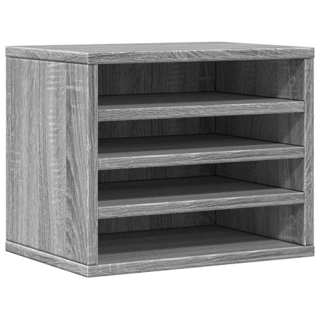 Vidaxxl organisateur de bureau 36x26x29,5 cm dérivé du bois chêne sonoma gris
