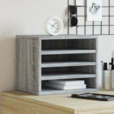 Vidaxxl organisateur de bureau 36x26x29,5 cm dérivé du bois chêne sonoma gris