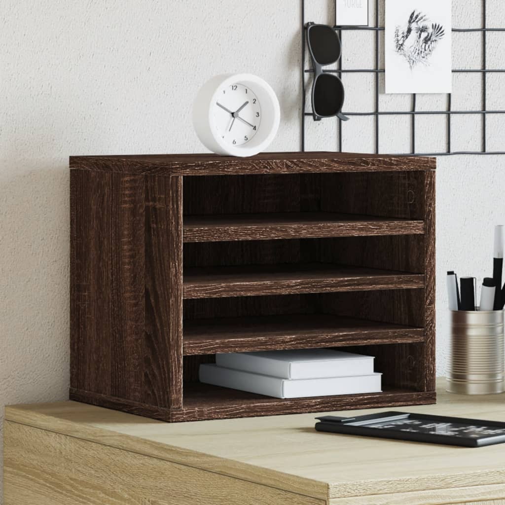 Vidaxx organisateur de bureau 36x26x29,5 cm bois fini chêne brun