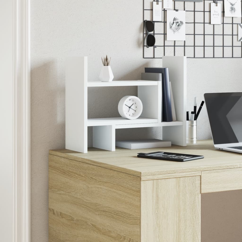 Vidaxx organisateur de bureau 38,5x17x39 cm bois d'ingénierie blanc