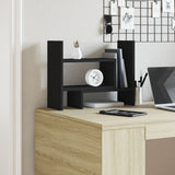 Vidaxx organisateur de bureau 38,5x17x39 cm bois fini noir