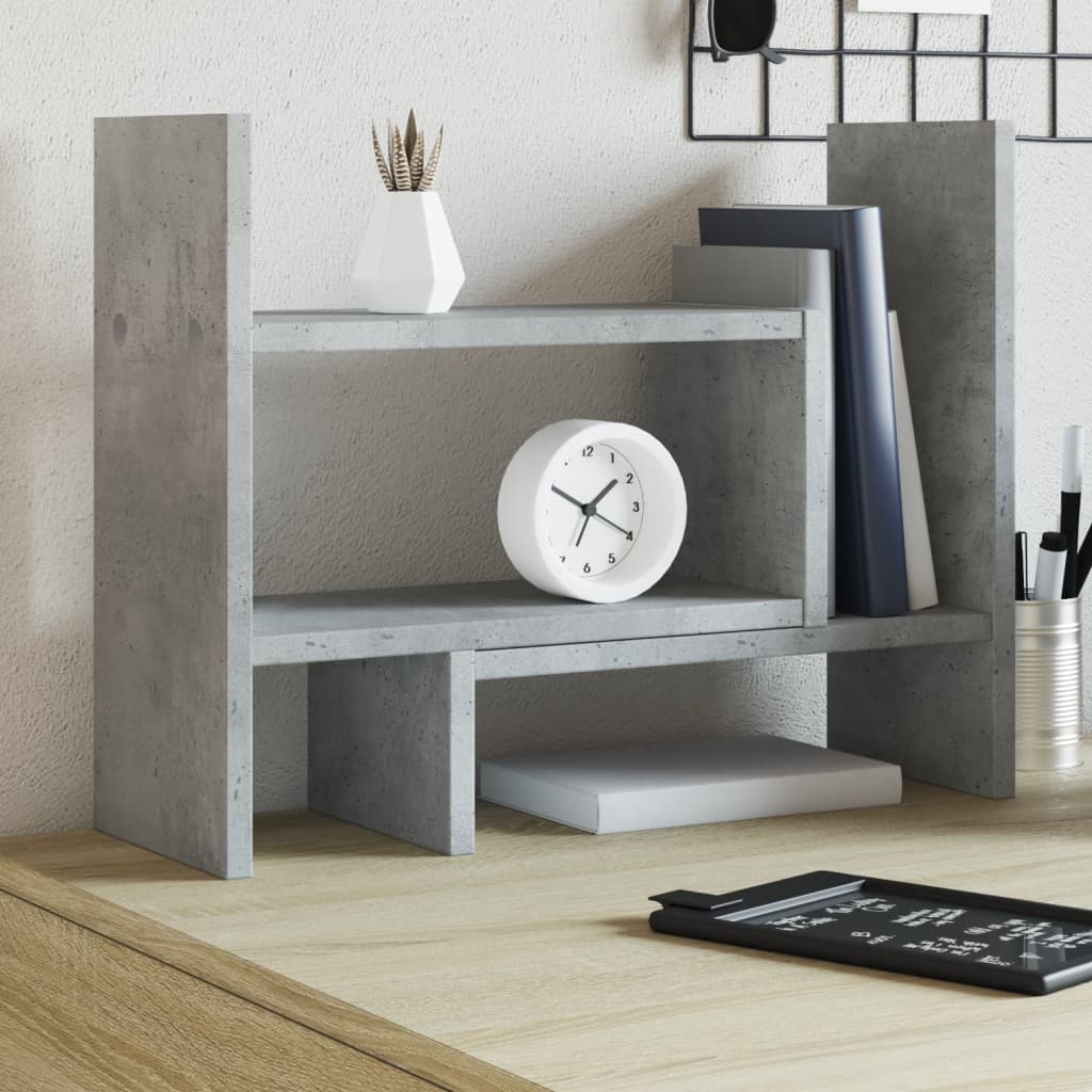 Vidaxx organisateur de bureau 38,5x17x39 cm bois d'ingénierie gris béton