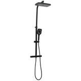 Ensemble de pomme de douche double Vidaxx avec mitigeur et flexible en laiton noir