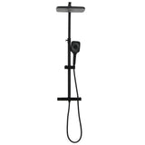 Ensemble de pomme de douche double Vidaxx avec mitigeur et flexible en laiton noir