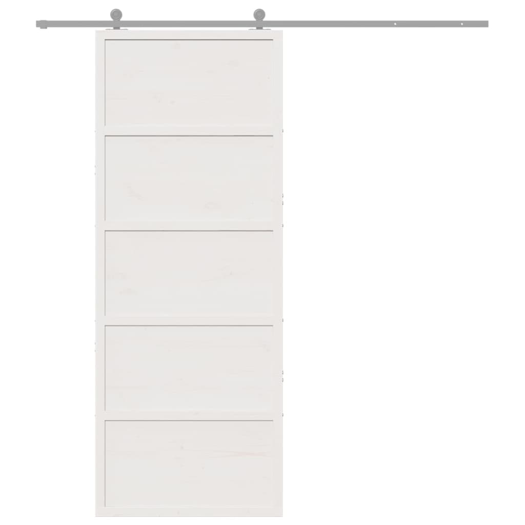 Vidaxx porte coulissante 80x208 cm bois de pin massif blanc