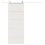 Porta scorrevole Vidaxl 80x208 cm Pino solido bianco