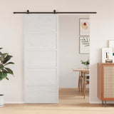 Vidaxl Sliding Porte 80x208 cm Pine solide blanc