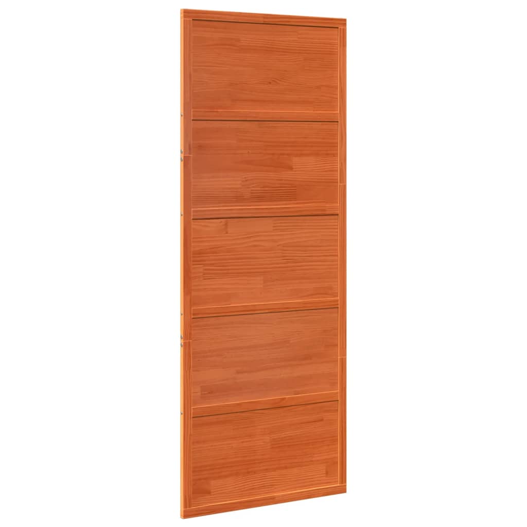 Vidaxx porte coulissante 80x208 cm bois de pin massif, marron lavé
