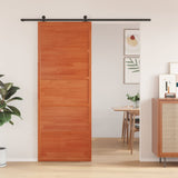 Vidaxx porte coulissante 80x208 cm bois de pin massif, marron lavé