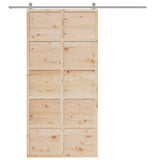 Vidaxl sliding door 100x208 cm solid pine