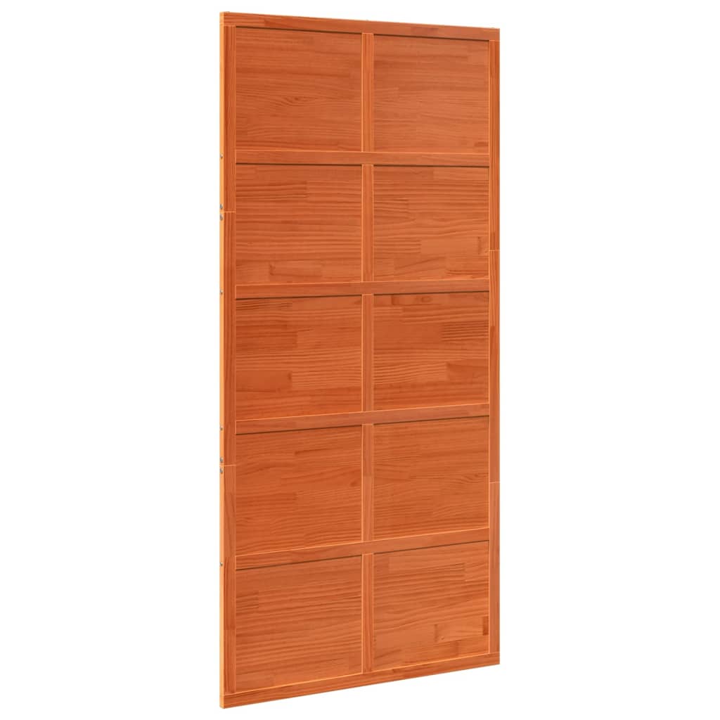 Vidaxx porte coulissante 100x208 cm bois de pin massif, marron lavé