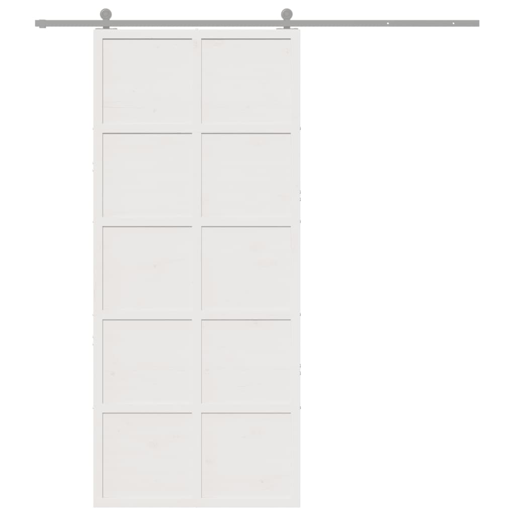 Vidaxx porte coulissante 90x208 cm bois de pin massif blanc