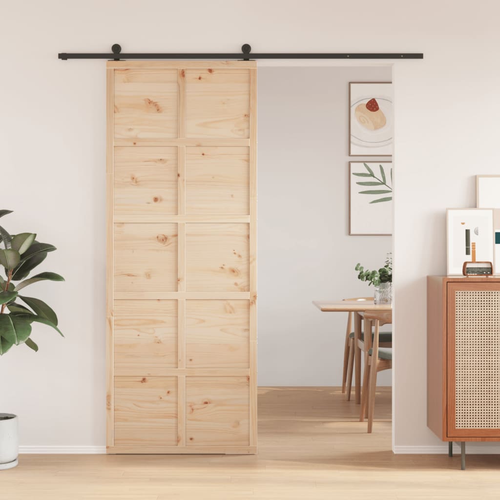 Vidaxl sliding door 80x208 cm solid pine