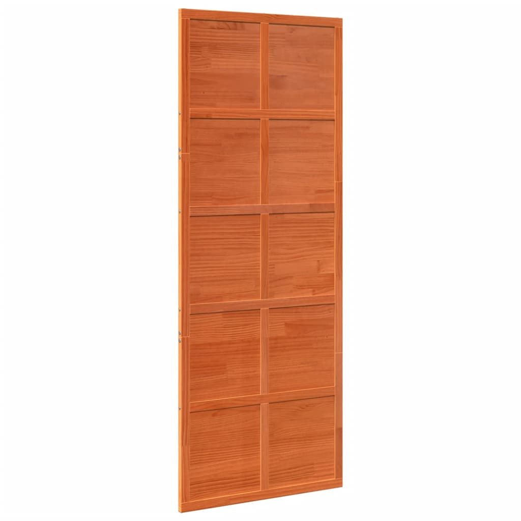 Vidaxx porte coulissante 80x208 cm bois de pin massif, marron lavé