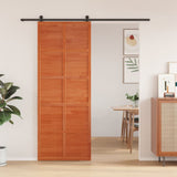 Vidaxx porte coulissante 80x208 cm bois de pin massif, marron lavé