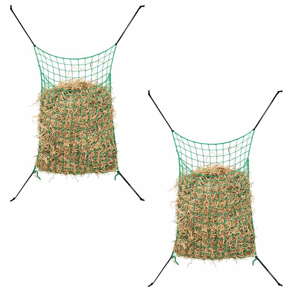VidaXL Filets à foin 2 pcs 200x120 cm rectangulaire polypropylène vert