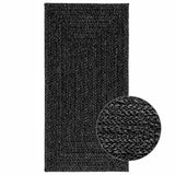 Vidaxl rug Zizur inside and outside 60x110 cm jute look anthracite