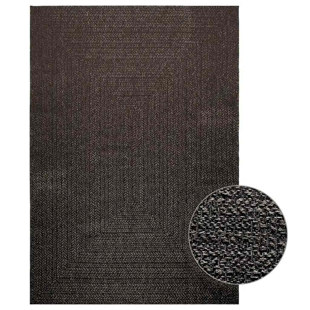 VidaXL tapis zizur intérieur et extérieur 160x230cm aspect jute anthracite