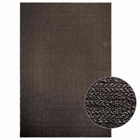 VidaXL tapis zizur intérieur et extérieur 200x290cm aspect jute anthracite