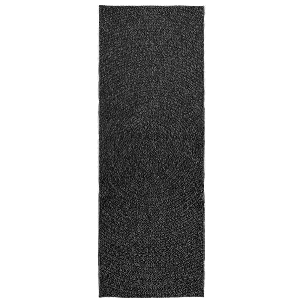 VidaXL tapis zizur intérieur et extérieur 80x200 cm aspect jute anthracite