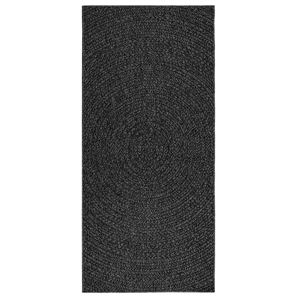 Vidaxl Rug Zizur i og utenfor 100x200cm Jute Look Anthracite