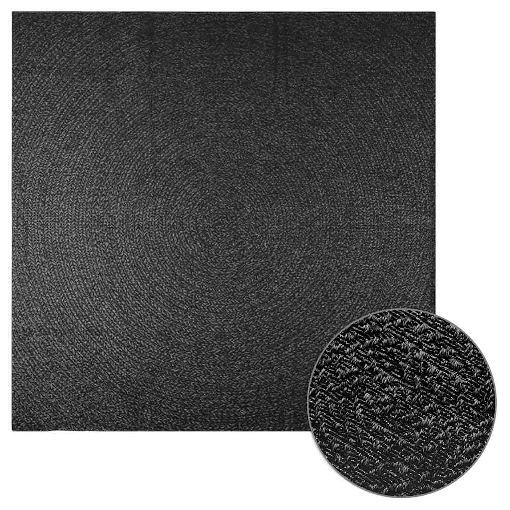 VidaXL tapis zizur intérieur et extérieur 240x240cm aspect jute anthracite
