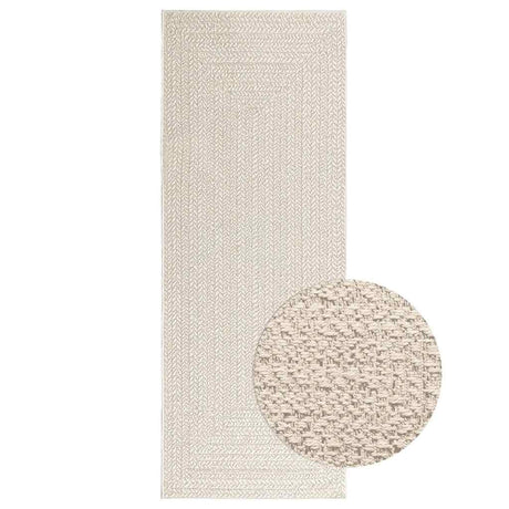 VidaXL tapis zizur crème intérieur et extérieur 80x200 cm aspect jute