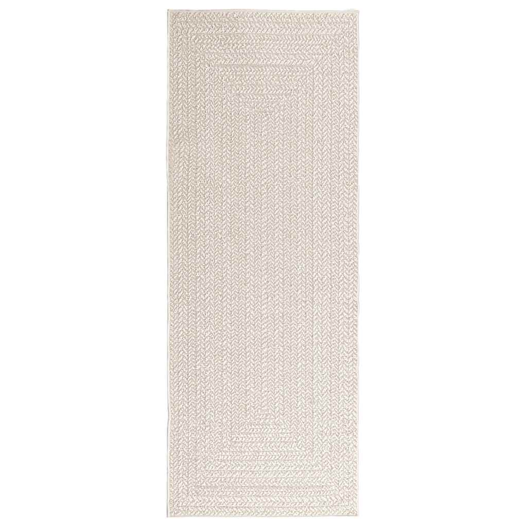 VidaXL tapis zizur crème intérieur et extérieur 80x200 cm aspect jute