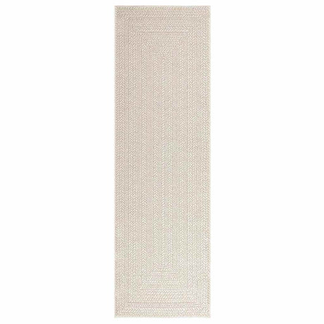 VidaXL tapis zizur crème intérieur et extérieur 80x250 cm aspect jute