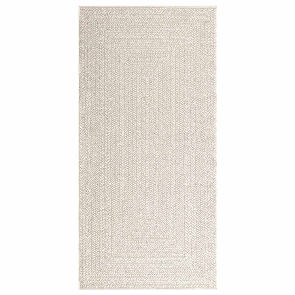 VidaXL tapis zizur crème intérieur et extérieur 100x200 cm aspect jute