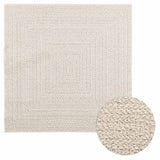 VidaXL tapis zizur crème intérieur et extérieur 120x120 cm aspect jute