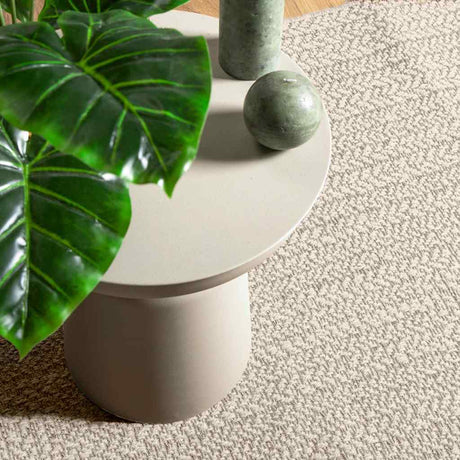 VidaXL tapis zizur crème intérieur et extérieur 120x120 cm aspect jute