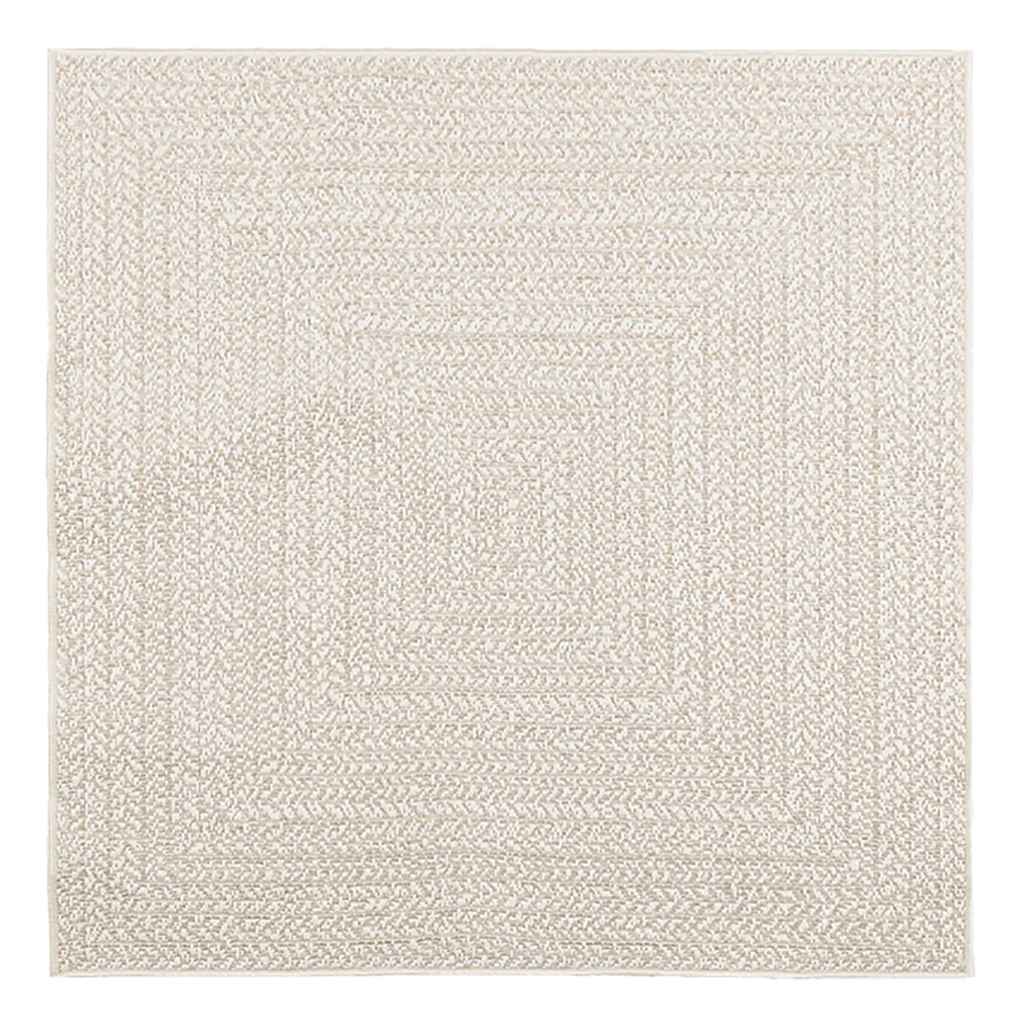 VidaXL tapis zizur crème intérieur et extérieur 120x120 cm aspect jute