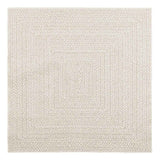 VidaXL tapis zizur crème intérieur et extérieur 120x120 cm aspect jute