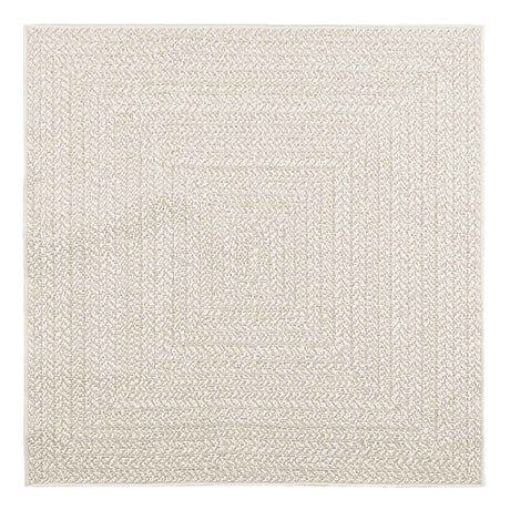 VidaXL tapis zizur crème intérieur et extérieur 120x120 cm aspect jute