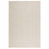 VidaXL tapis zizur crème intérieur et extérieur 140x200 cm aspect jute