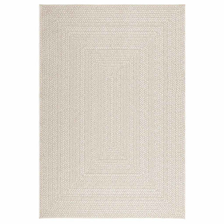 VidaXL tapis zizur crème intérieur et extérieur 140x200 cm aspect jute