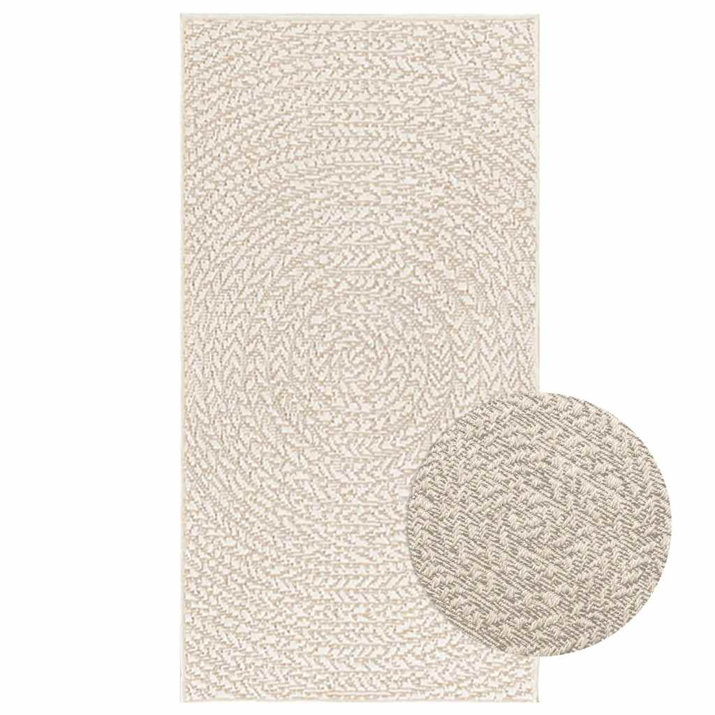 VidaXL tapis zizur crème intérieur et extérieur 60x110 cm aspect jute