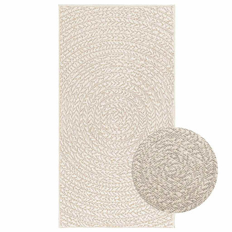 VidaXL tapis zizur crème intérieur et extérieur 60x110 cm aspect jute