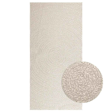 VidaXL tapis zizur crème intérieur et extérieur 100x200 cm aspect jute