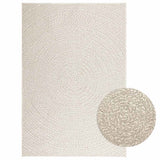 VidaXL tapis zizur crème intérieur et extérieur 120x170 cm aspect jute