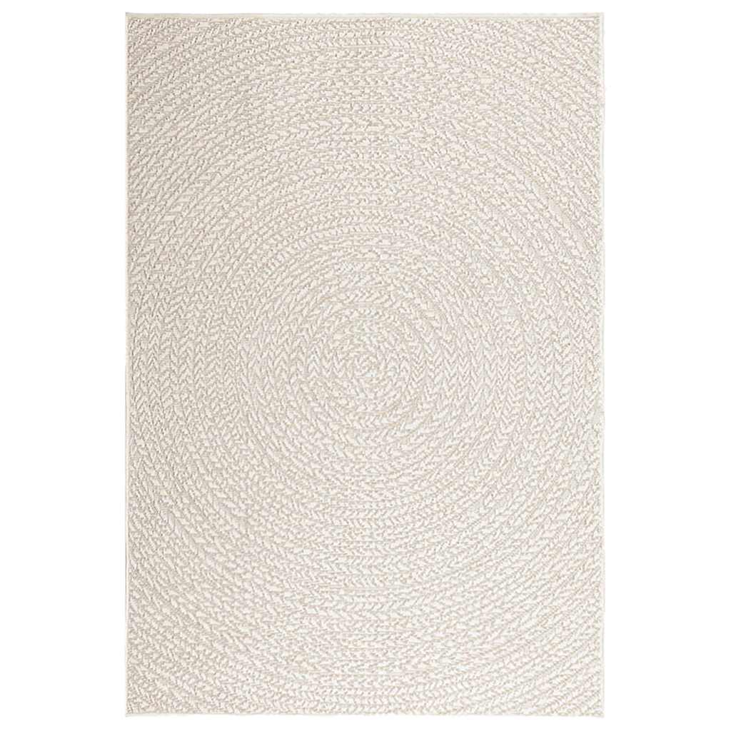 VidaXL tapis zizur crème intérieur et extérieur 120x170 cm aspect jute