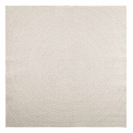 VidaXL tapis zizur crème intérieur et extérieur 200x200 cm aspect jute